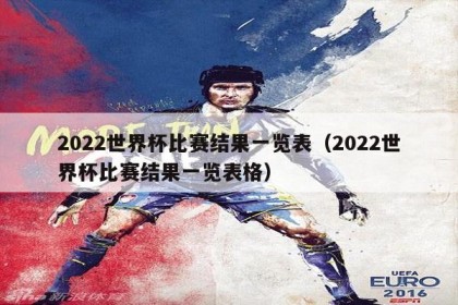 2022世界杯比赛结果一览表（2022世界杯比赛结果一览表格）